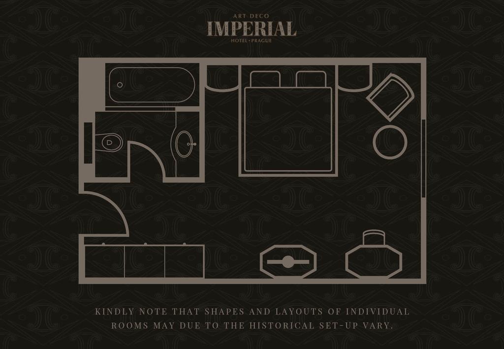 Art Deco Imperial Hotel Prague Ngoại thất bức ảnh Floorplan of a typical room